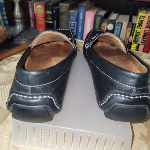 Men's 1901 Black Leather Bit Driving Shoes Loafers Casual Slip-on 10M - Picture 2 of 15